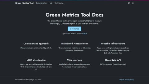 Green Metrics Tool