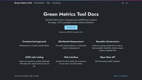 Green Metrics Tool