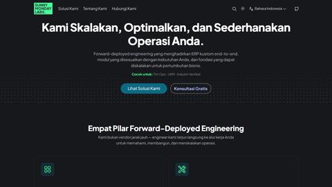 Sunny Monday Labs homepage screenshot